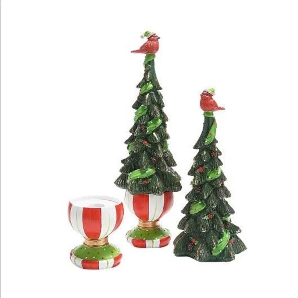 Temptations by Tara. Limited Edition cardinal trees. Holiday decor. NWB.